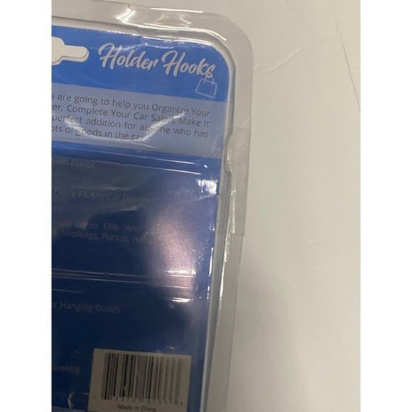 Carsys Car Holder Hooks Car Back Seat Headrest Hanger Black 2 Hooks - Picture 8 of 8